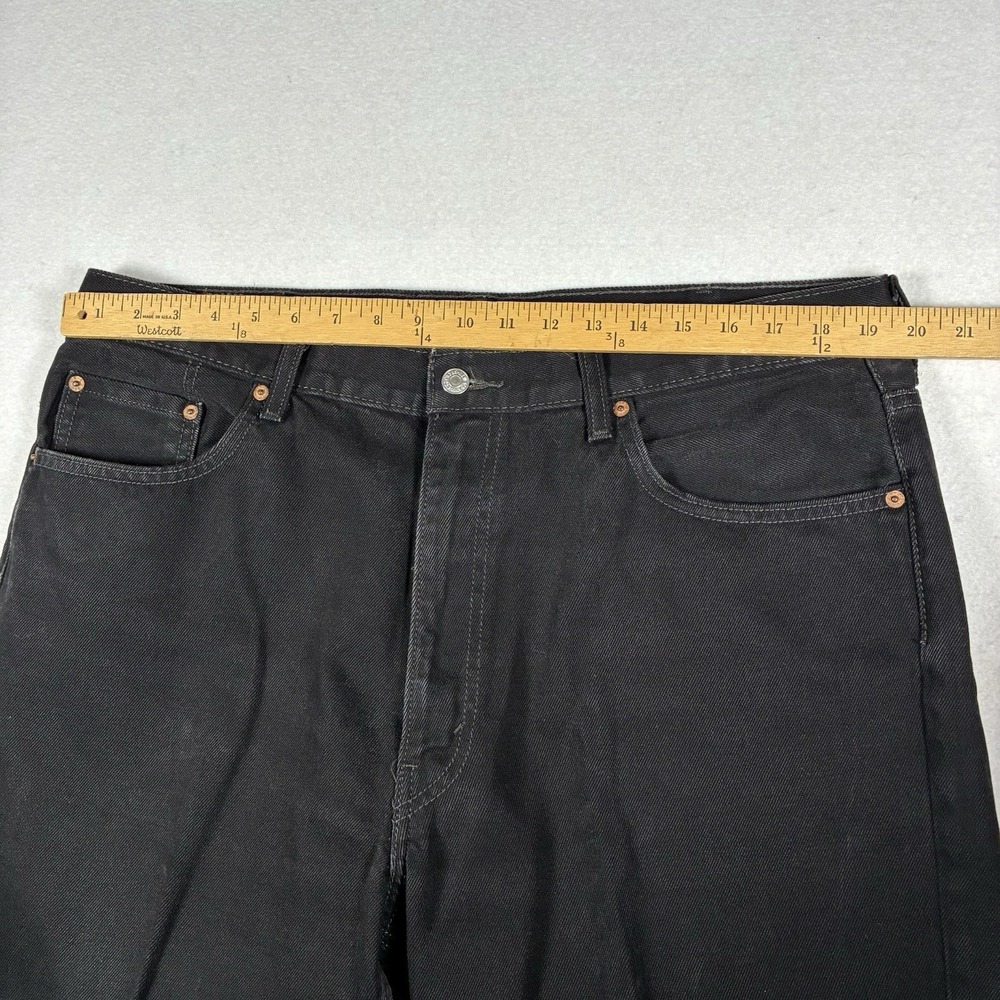 Levi's 550 Jeans Men's 40x30 Black Denim Relaxed Tapered Leg High Rise Workwear - Picture 8 of 15
